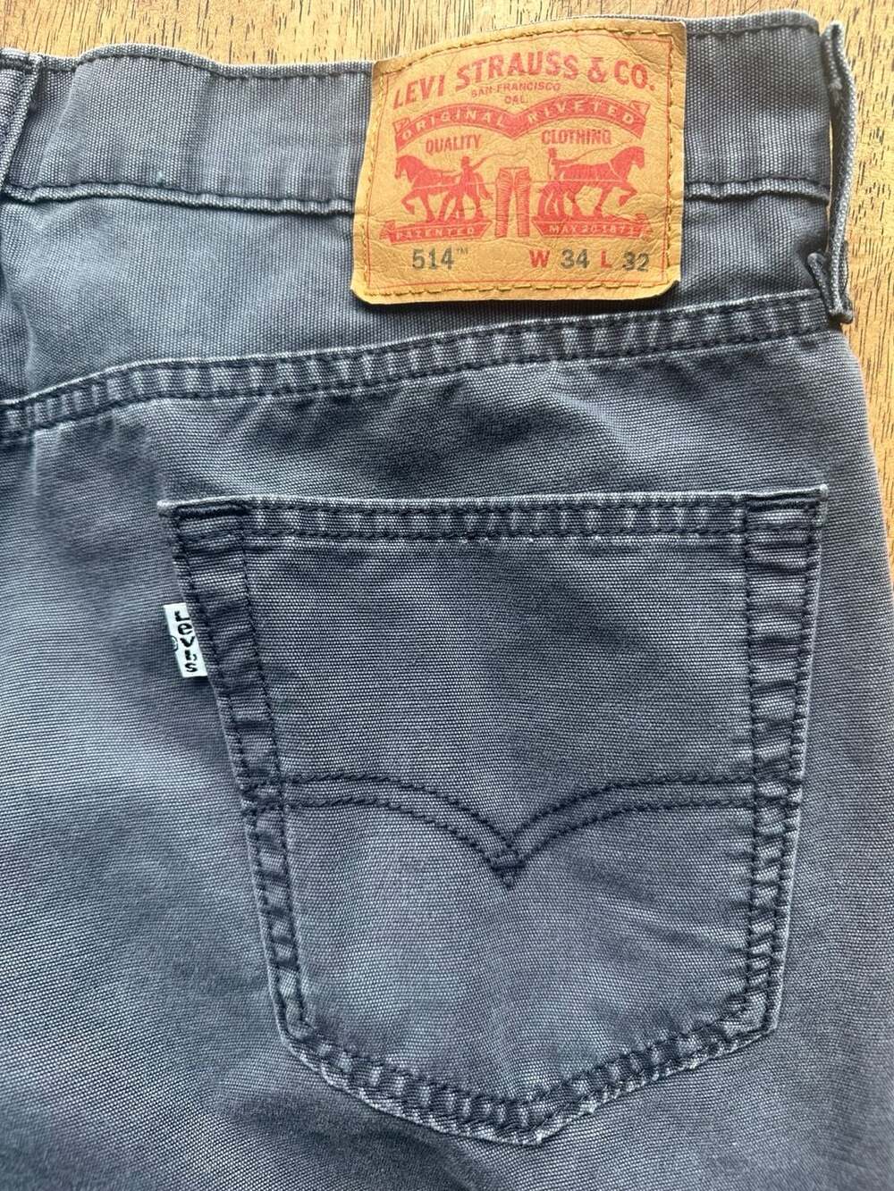 Levi’s 514 Straight Fit Jeans Mens 34x32 Gray Faded Denim Classic Straight Leg